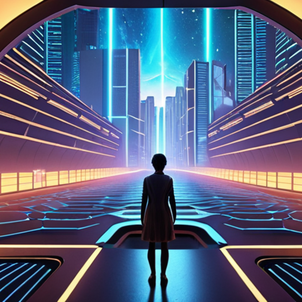 **Prompt 1: The Emergence of Virtual Horizons**
A lone figure, representing a curious investor, stands at the threshold of a vast, evolving metaverse landscape. Stylized, glowing digital land parcels stretch out, with nascent, futuristic buildings slowly taking form. The scene emanates a sense of wonder and rapid expansion, blending elements of virtual reality and a tangible new frontier. The atmosphere is vibrant and hopeful, capturing the initial excitement and curiosity of stepping into the world of virtual real estate. Soft, ethereal lighting, high detail, visionary, futuristic.