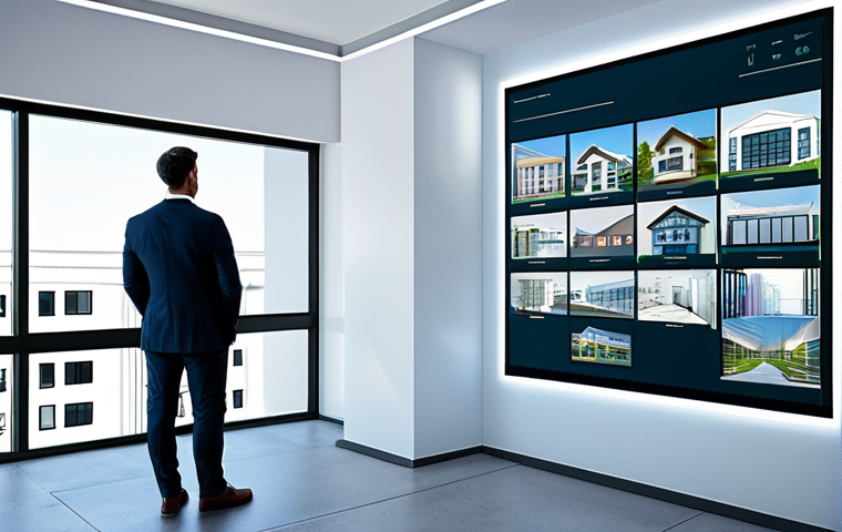 Diversified Virtual Real Estate Portfolio**
A professional financial advisor, fully clothed in modest business attire, reviewing a holographic display showcasing various virtual properties: a modern apartment, a sleek storefront, and a plot of land with a partially constructed building, all rendered in a clean, futuristic style. Background: a bright, minimalist office space. Safe for work, appropriate content, perfect anatomy, correct proportions, natural pose, professional, family-friendly.
**