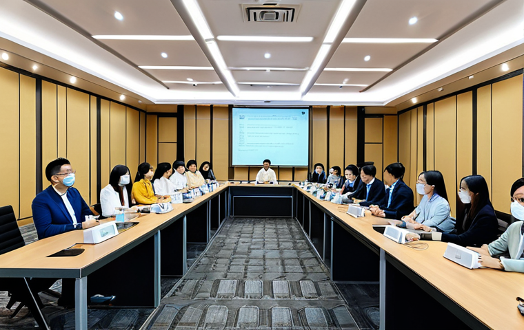 메타버스 내 부동산 거래의 투명성 - **
"A group of people attending a seminar about real estate investment, focusing on learning about ...