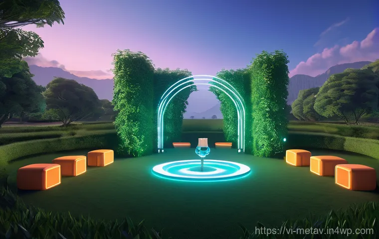 가상 부동산의 가치 평가 기준 - **Prompt:** A sophisticated virtual art gallery inside a metaverse environment. The gallery is a uni...