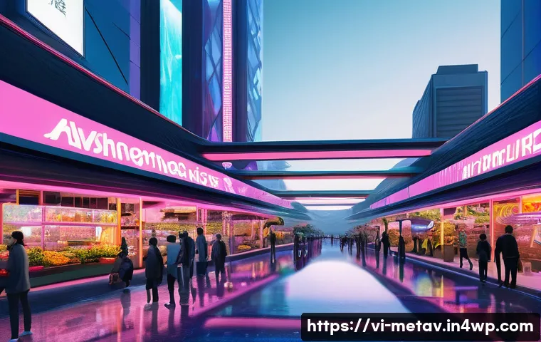 가상 부동산의 사용자 기반 확장 전략 - **Prompt:** A sprawling, futuristic virtual metropolis set at dusk, bathed in the soft glow of neon ...