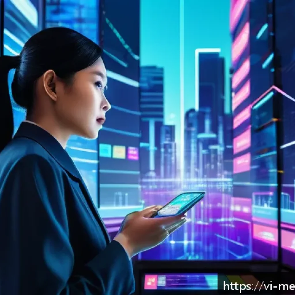 메타버스 부동산 투자 리스크 - A futuristic digital cityscape inside a vibrant metaverse platform, showcasing diverse virtual real ...